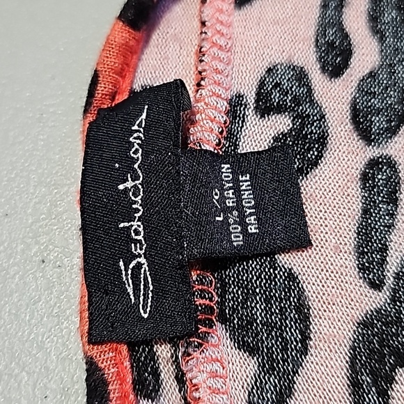 Seductions large orange and black camo cropped long sleeve shirt - Picture 5 of 5